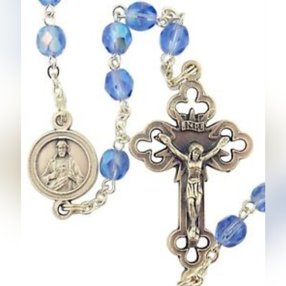 🆕️🇮🇪Blue/Purple Aurora Borealis  Rosary Bracelet